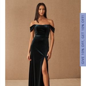 BHLDN Jenny Yoo Issa Bridesmaid/Formal Dress Emerald Green